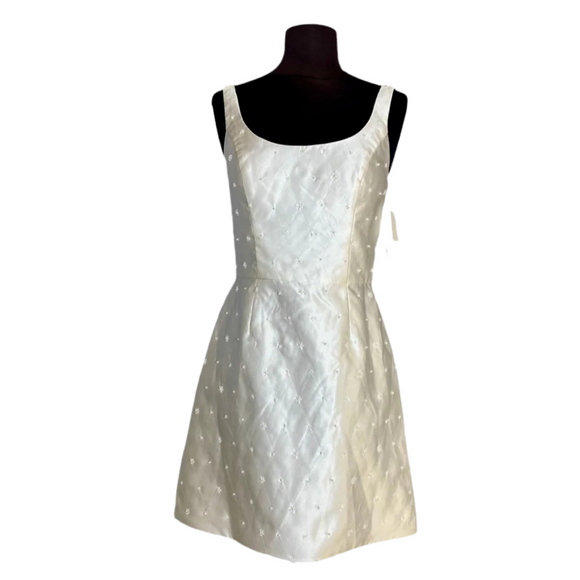 DAVIDS BRIDAL STUDIO Short Cocktail Dress White Size 6 NWT