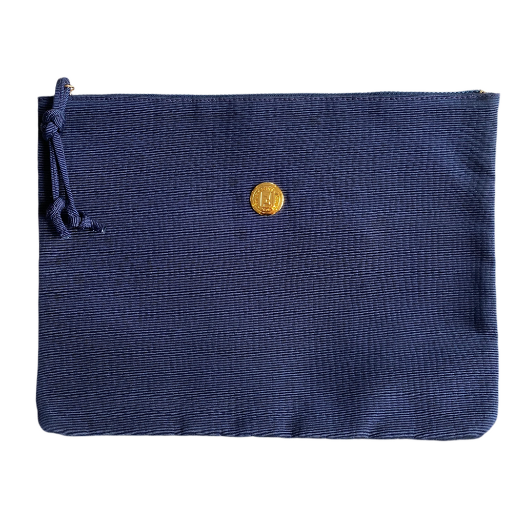 FENDI Vintage Navy Pouch/ Clutch