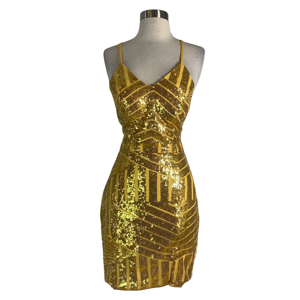 BOUTIQUE Short Sequin Cocktail Dress Gold Size 6 NWOT Style Exchange Boutique PGH BOUTIQUE Short Sequin Cocktail Dress Gold Size 6 NWOT Style Exchange Boutique PGH