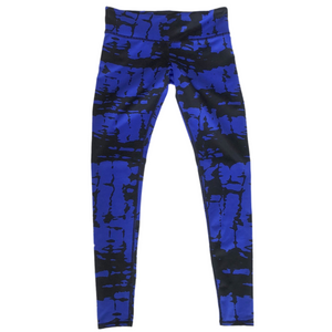 ALO YOGA Blue & Black Airbrush Printed Leggings Size S