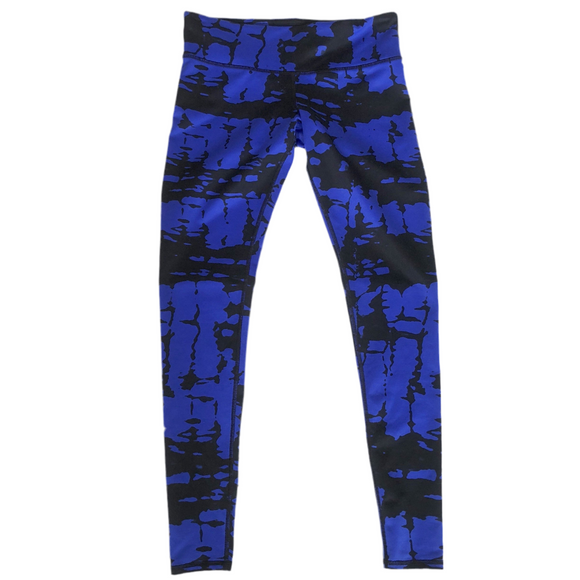 ALO YOGA Blue & Black Airbrush Printed Leggings Size S
