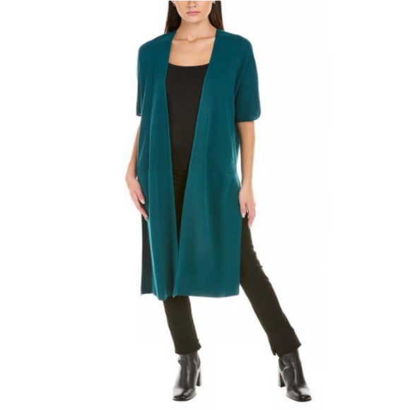 LAFAYETTE 148 NEW YORK Open Front  Cardigan Teal Size Small