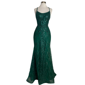 Colette by Daphne Style CL2031 Long Gown Emerald Size 4 NWT