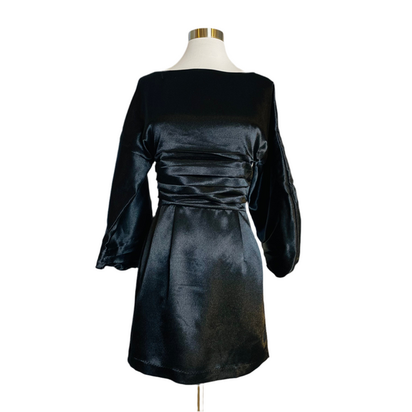 h:ours by Cristiano Mini Cocktail Dress Noir Black Size XS