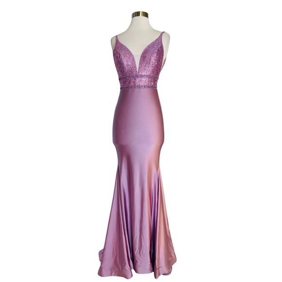ELLIE WILDE by Mon Cheri Style EW120117 Long Gown Lavender Size 0