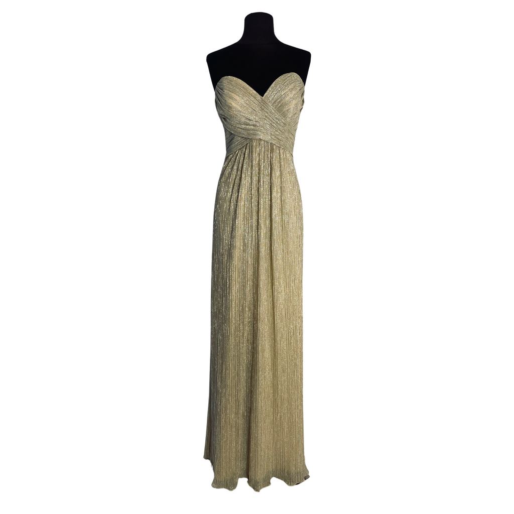 ALLURE BRIDAL Long Strapless Gown Gold Size 14 NWT