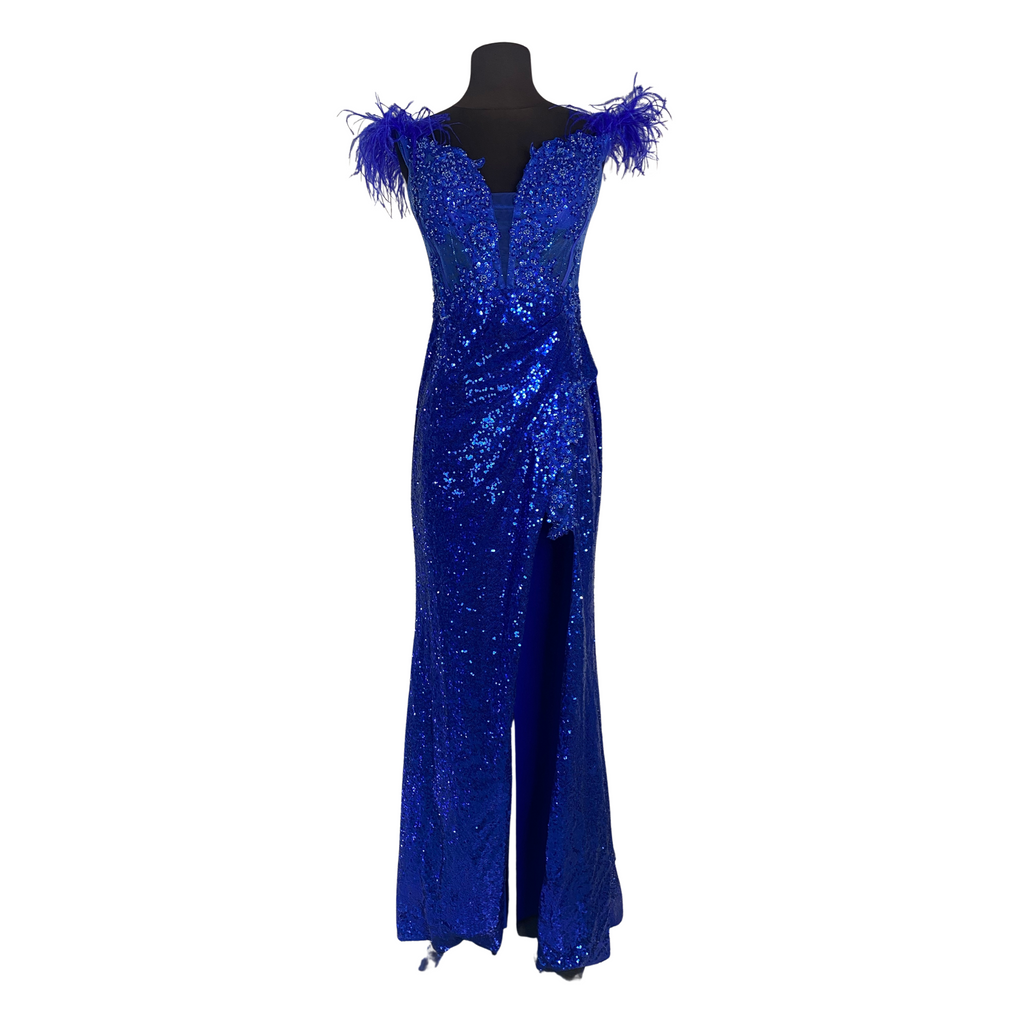 NOX ANABEL Style S1229 Long Gown Royal Blue Size 8