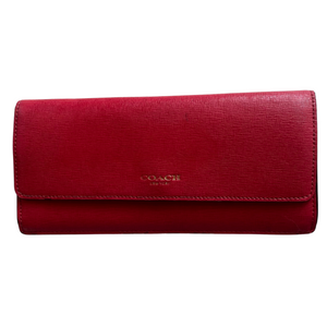 COACH Saffiano Leather Companion Wallet Red