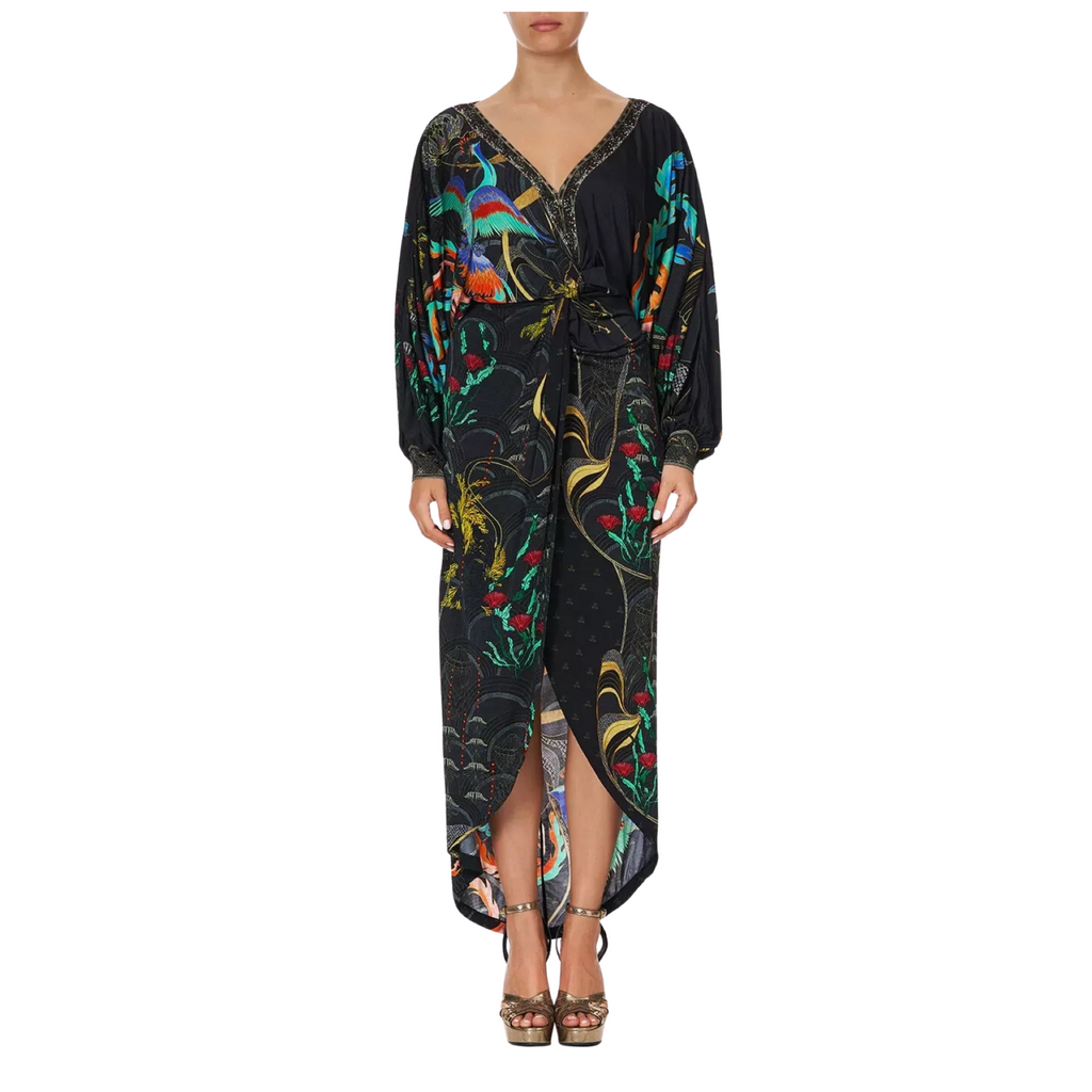 CAMILLA Twist Front Dress Wise Wings Size Small NWT