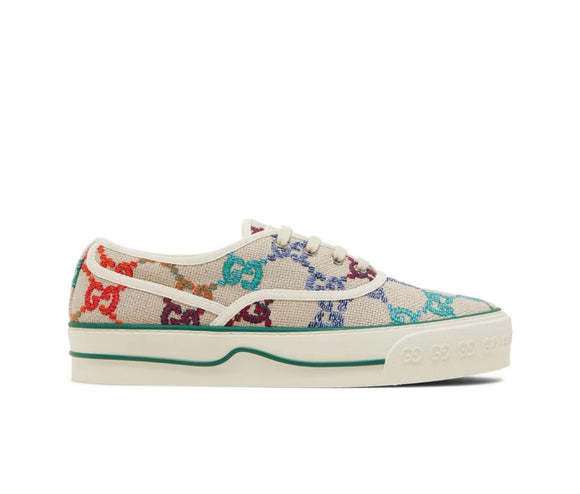 GUCCI Tennis 1977 Low GG Embroidered Logo - Multi-Color Size 38