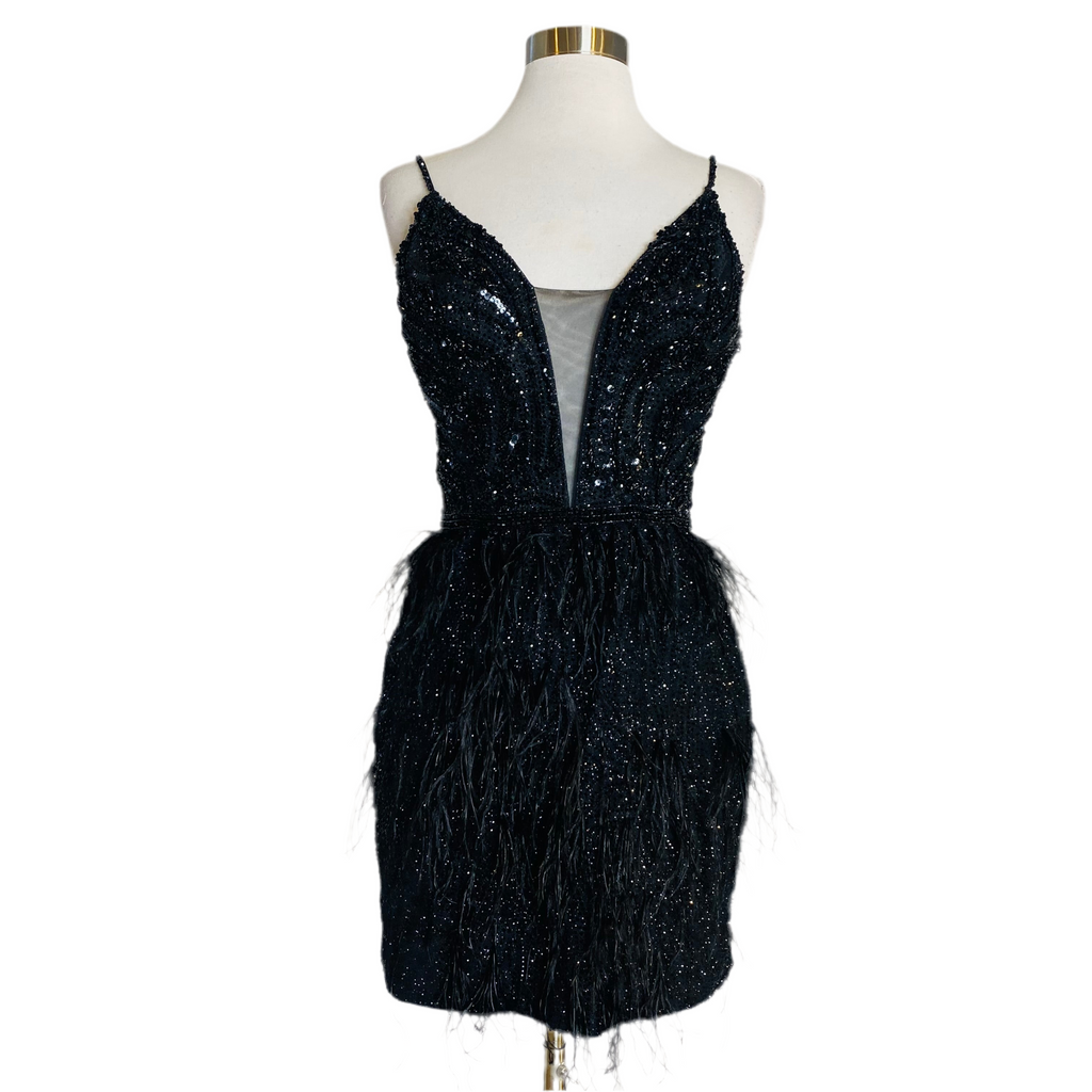 PORTIA & SCARLETT Style PS23902 Short Cocktail Dress Black Size 8