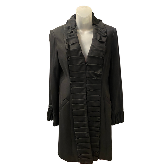 INC Ruffled Jacket Black Size Small