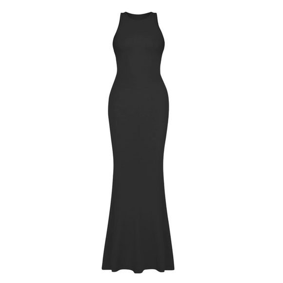 REORIA Lounge Tank Long Maxi  Dress Black Size Small NWT