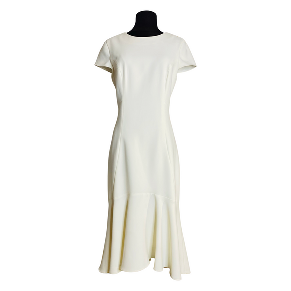 AMANDA UPRICHARD Midi Dress Ivory Size Large NWT