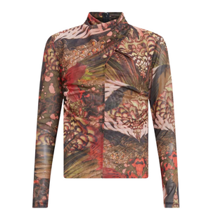 ALLSAINTS Tia Gene Long Sleeve Mesh Top Size 8