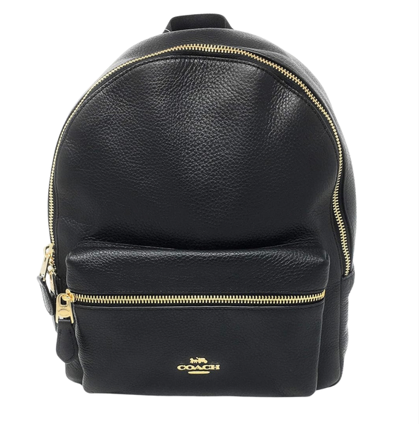 COACH Medium Charlie Black Leather Medium Backpack – Style Exchange Boutique