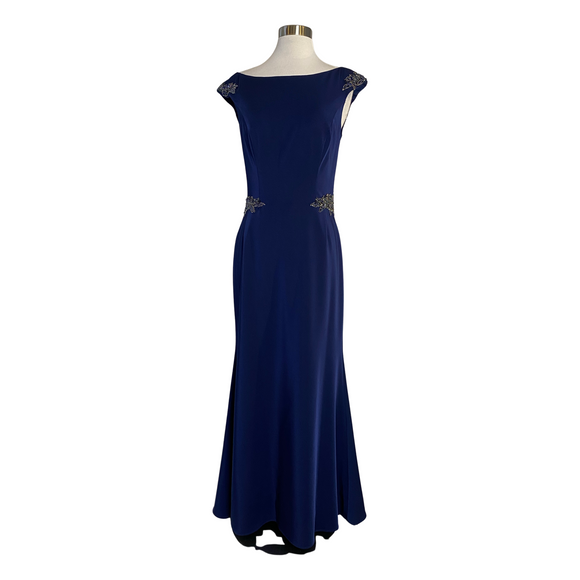 CHRISTINA WU Long Gown Navy Size 6