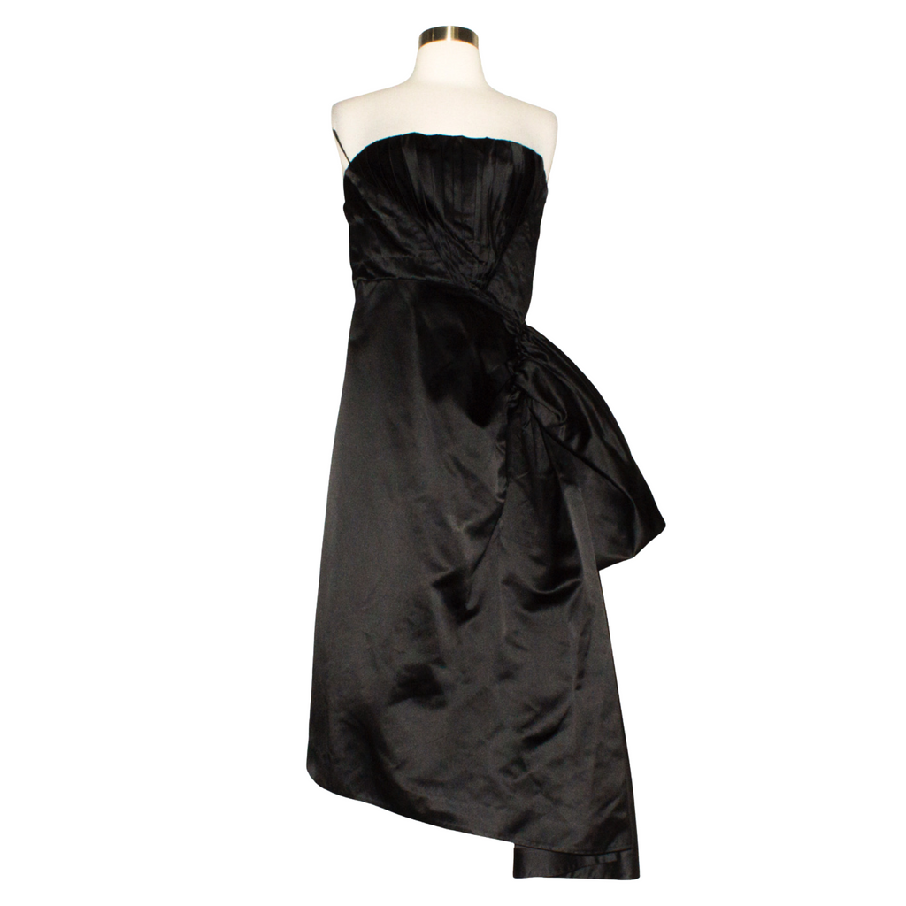 PRADA Strapless Cocktail Gown Black Size