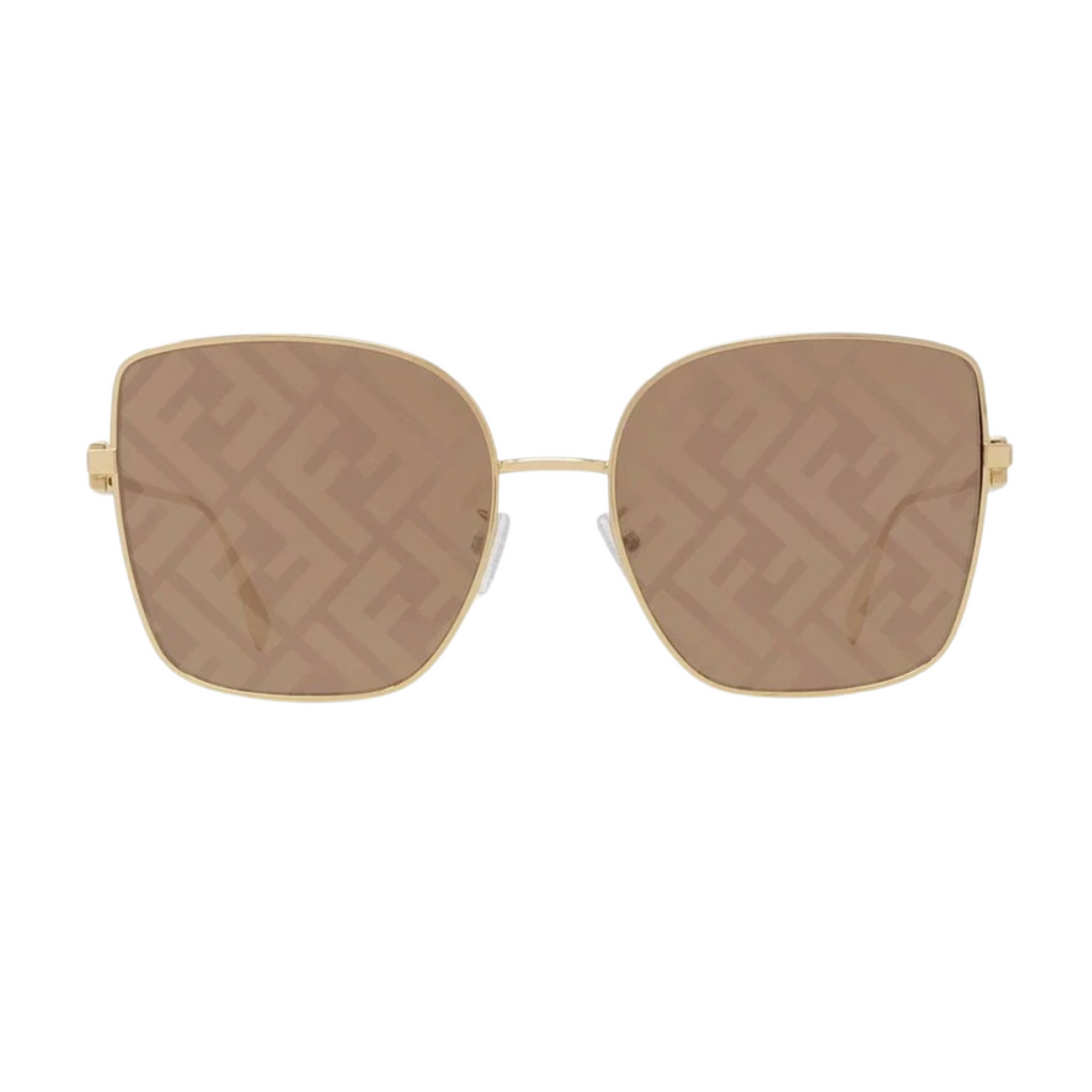 FENDI Baguette
Gold Squared Sunglasses NIB