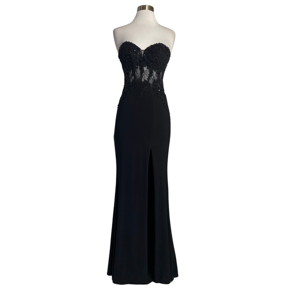 Faviana Style S7907 Long Gown Black Size 00