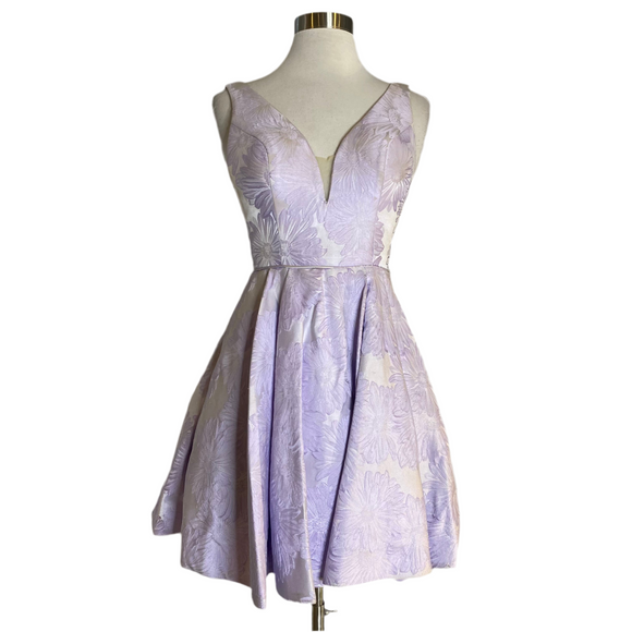 SHERRI HILL A-Line Cocktail Dress Lilac Size 0