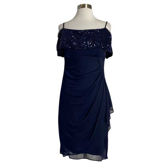 DJ JAZ Cocktail Dress Navy Size 10 NWT