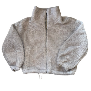 LULULEMON  Cinchable Fleece Zip-Up White Opal Size 10