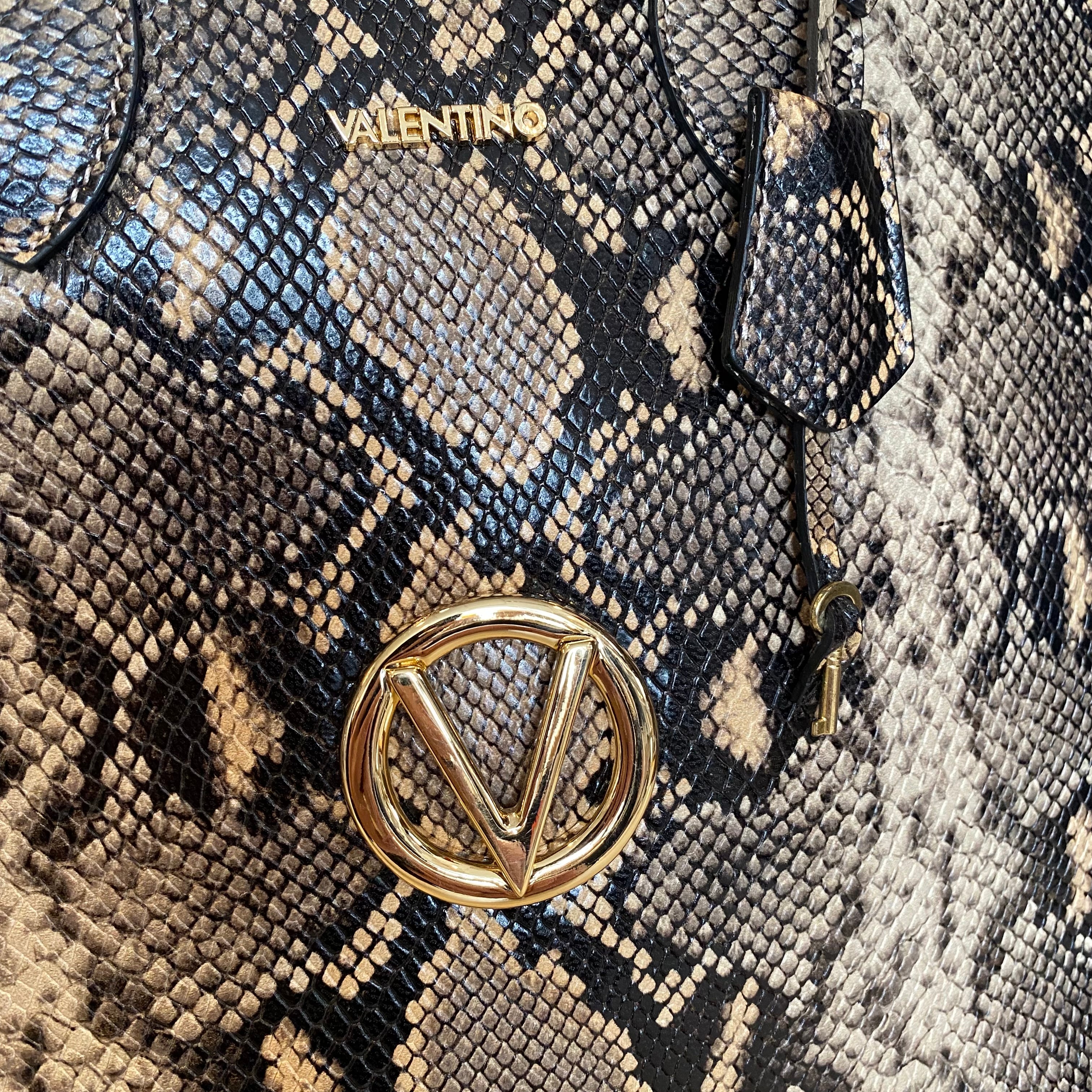 VALENTINO BY MARIO VALENTINO Bravia Python Satchel Handbag NWOT