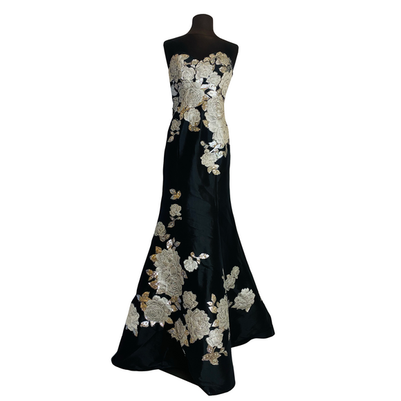 JOVANI Style 3917 Long Gown Black/Silver Size 4