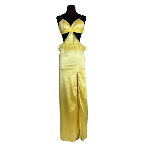 SHERRI HILL Long Gown Yellow Size 000