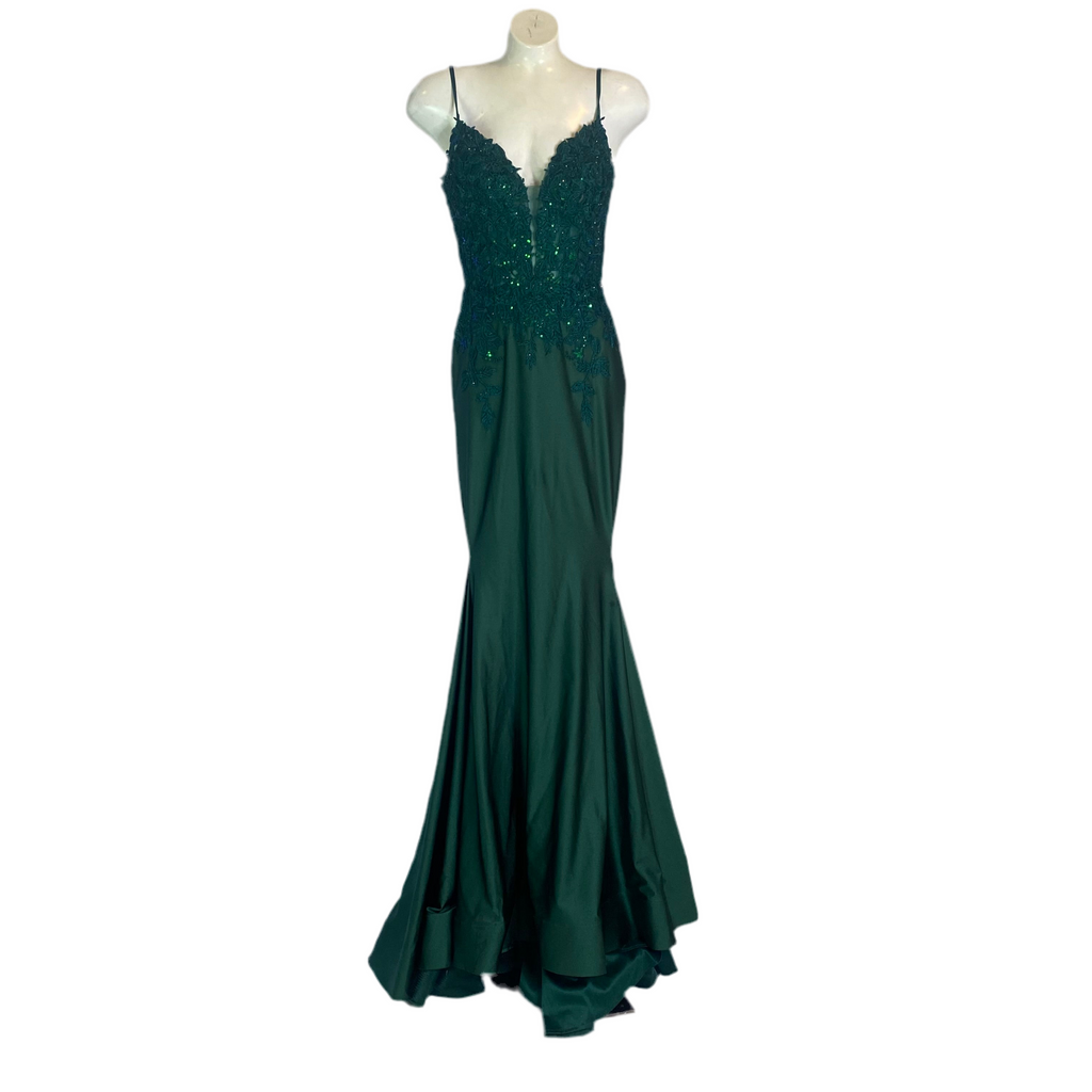 ELLIE WILDE Long Gown Emerald Size 00