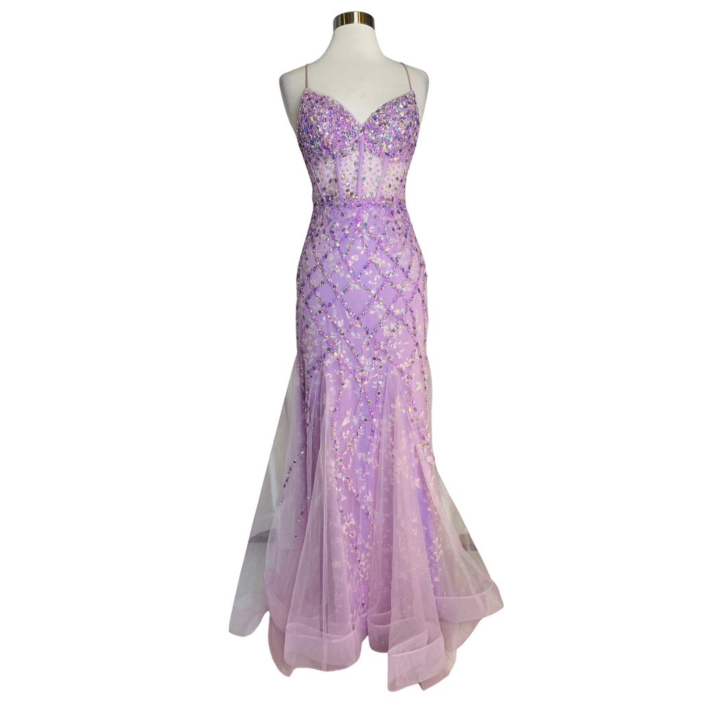 Tiffany Designs Style 16105 Long Gown Lilac Size 2