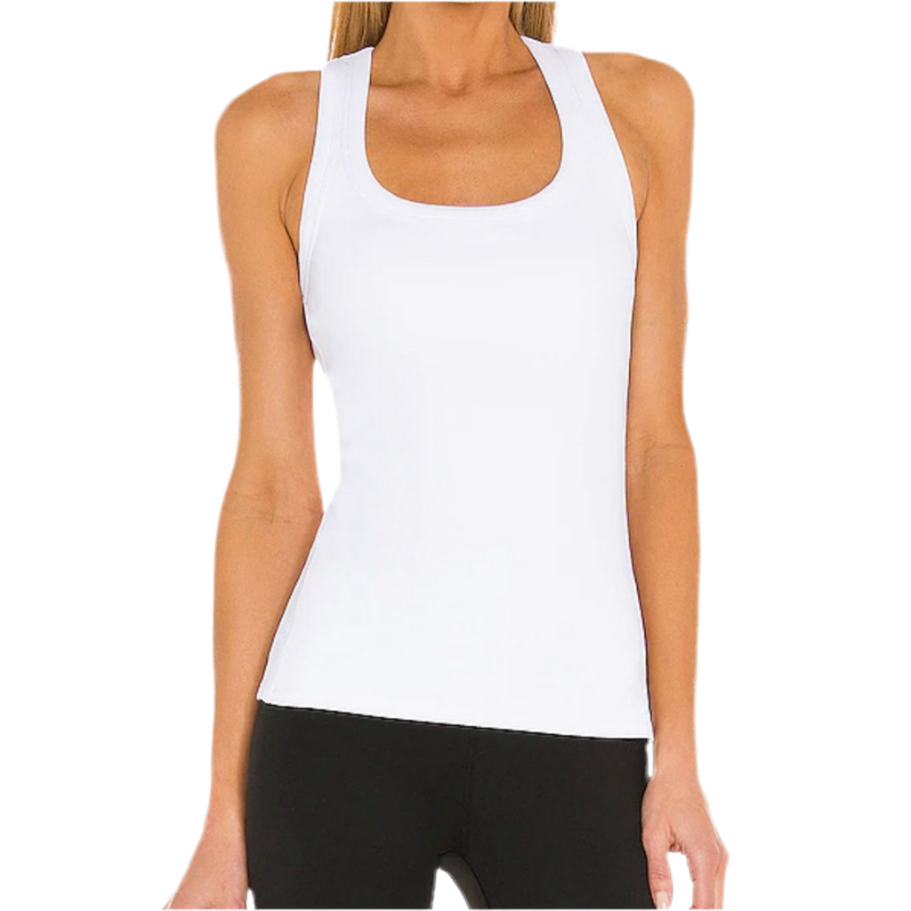 ALO Yoga Rib Support Tank White Size Medium