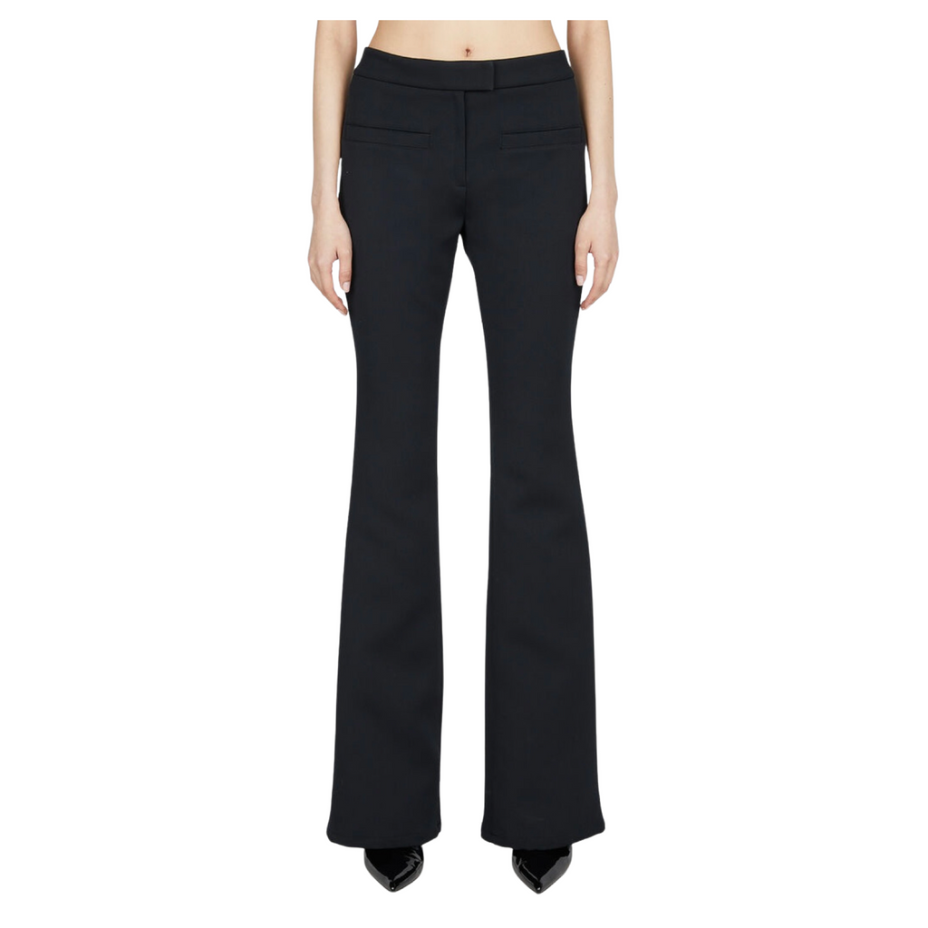 COURREGES Twill Flated Pants Black Size 36 NWT