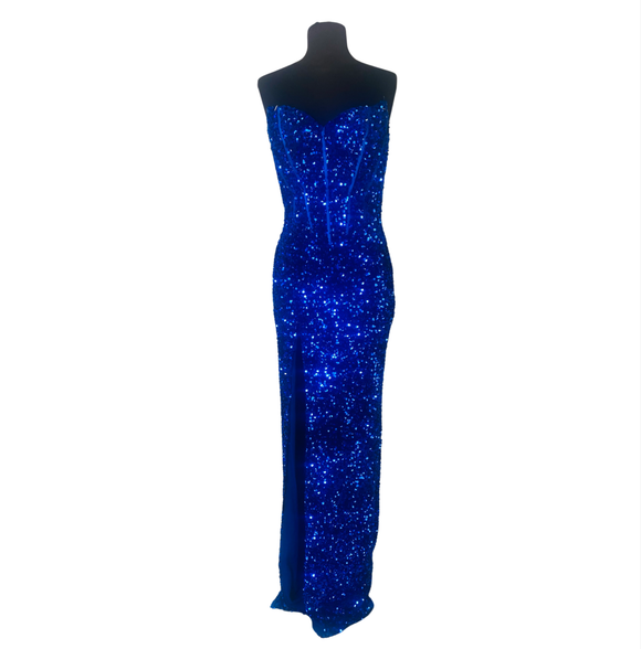 PORTIA & SCARLETT Style PS22510 Long Gown Royal Blue Size 6