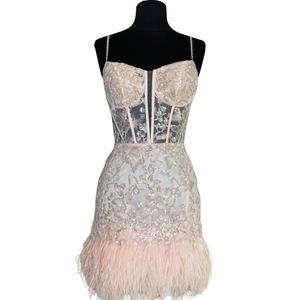 SHERRI HILL Style
55808 Short Cocktail Dress Blush Size 4