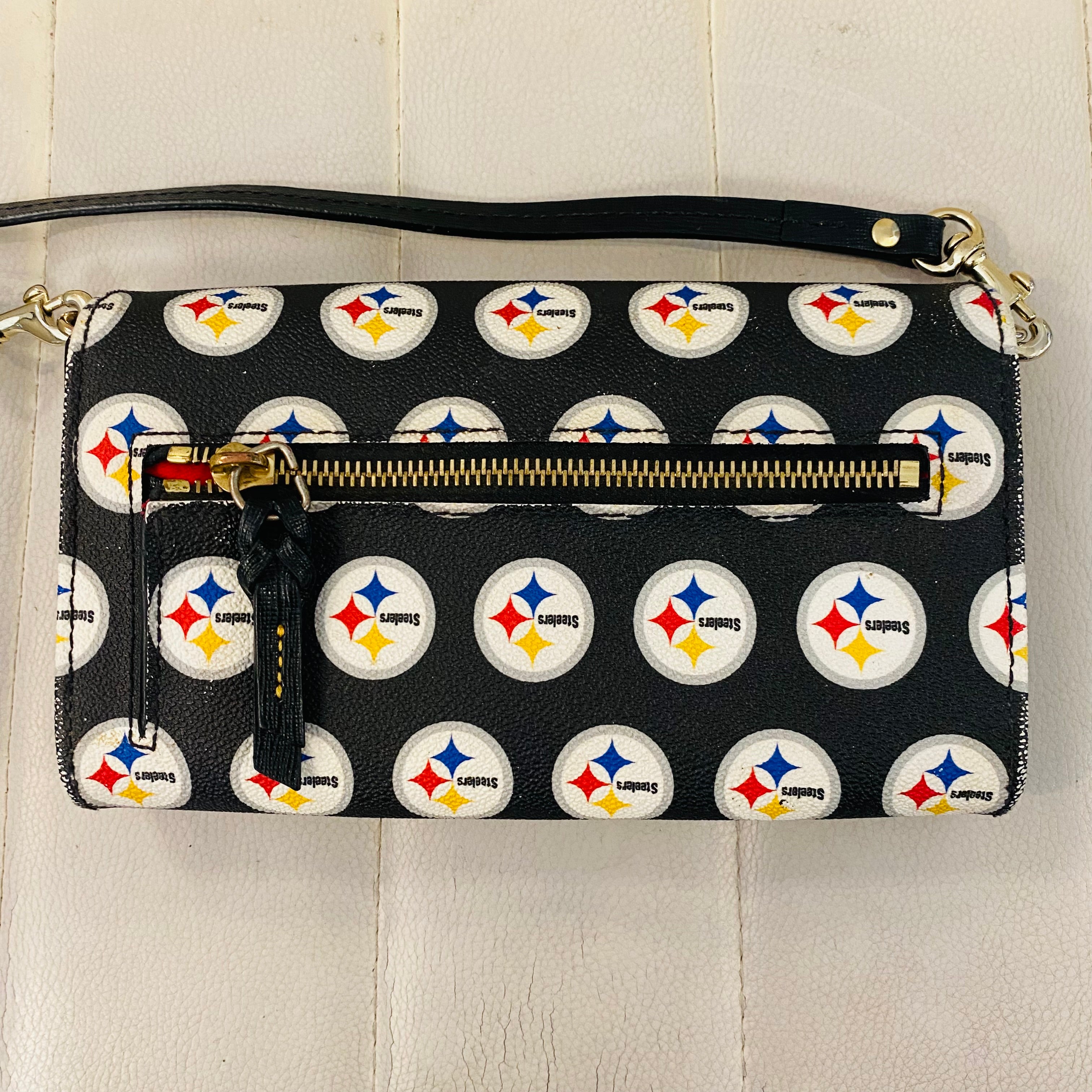 Pittsburgh Steelers Portafoglio Donna NFL Curve Zip Organizer Pittsburgh Steelers Portafoglio Donna NFL Curve Zip Organizer