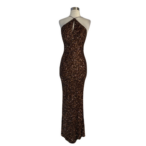 SCALA Long Gown Brown Size 6