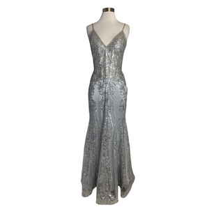 CINDERELLA DIVINE Long Gown Silver Size 6