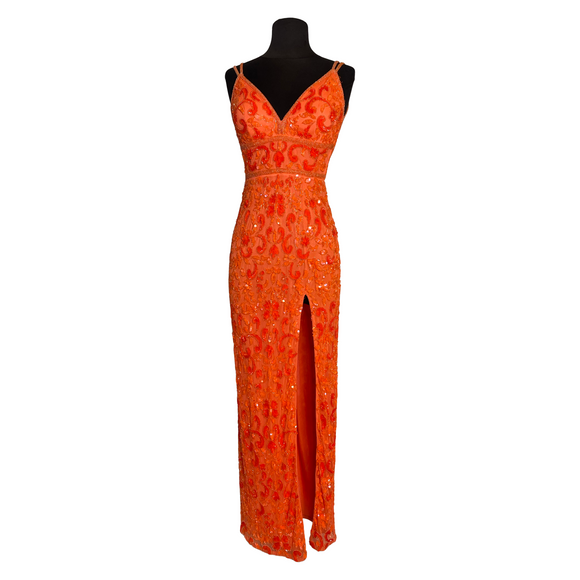SCALA Long Gown Orange Size 2