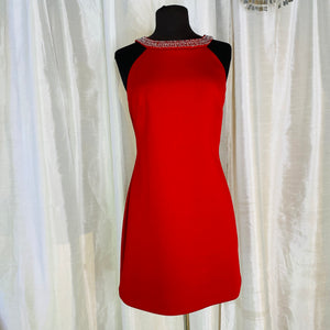 CALVIN KLEIN Short Dress Red Size 10