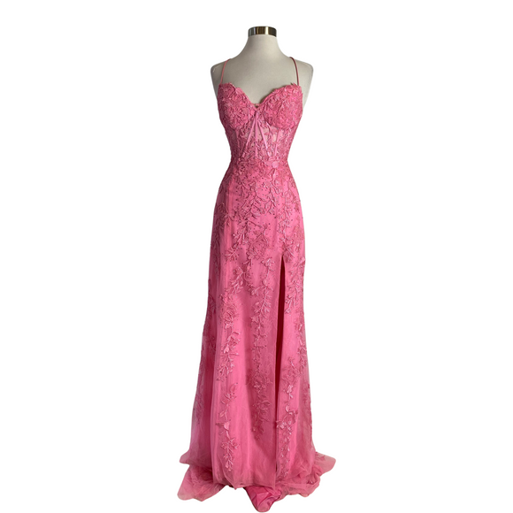 SHERRI HILL Style #55483 Long Gown Pink Size 2