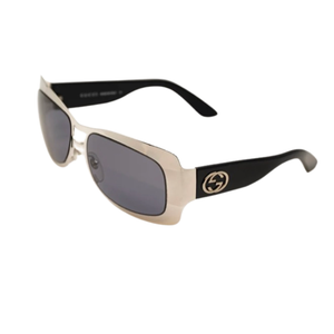 GUCCI Vintage Sunglasses GG2617/S 55-17 Silver Metallic/ Black