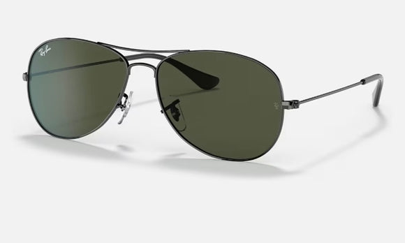 RAY-BAN Women’s Polished Gunmetal Aviator Sunglasses NEW WITH CASE