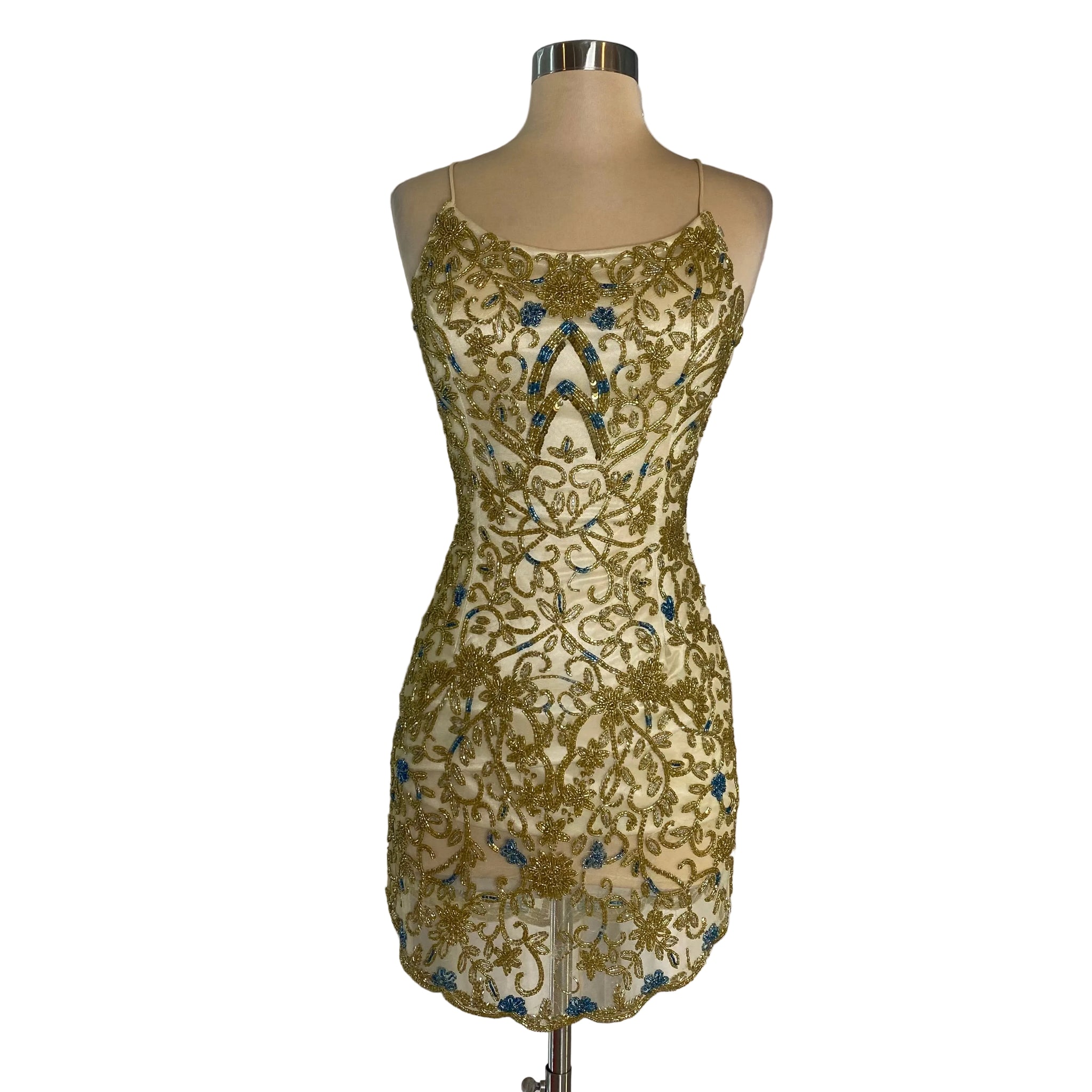 slim fit dress slacks Gold Iridescent Sequin Short Dress