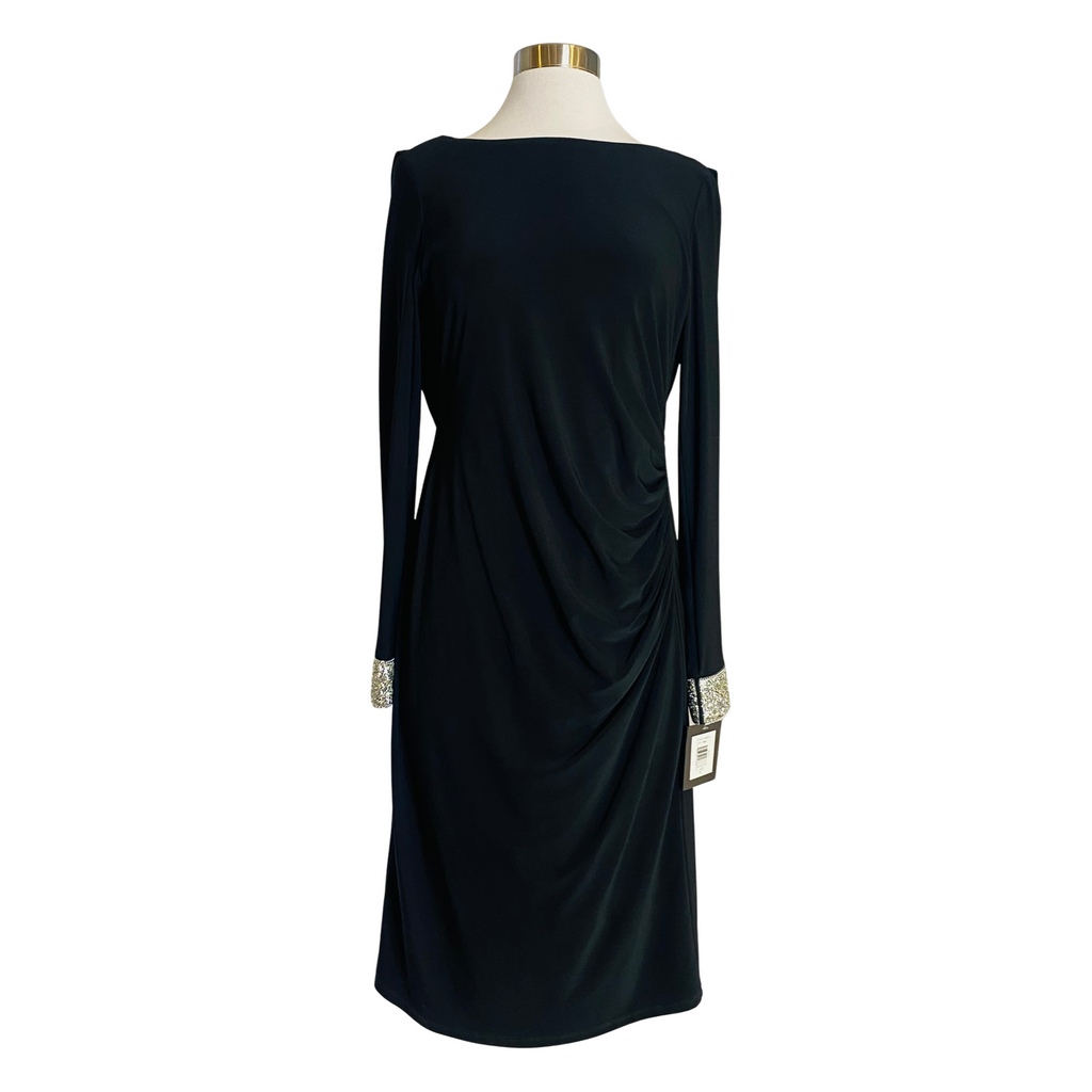 MARINA Cocktail Dress Black Size 8 NWT