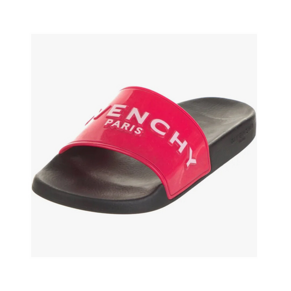GIVENCHY Paris Rubber Slide Sandals Size 36 Flamingo