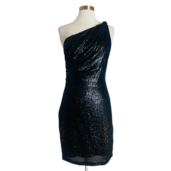 ALL SAINTS Sequin Cocktail Dress Black Size 4