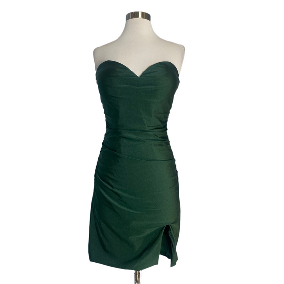 LA FEMME Emerald Green Short Cocktail Dress Size 4 #30924