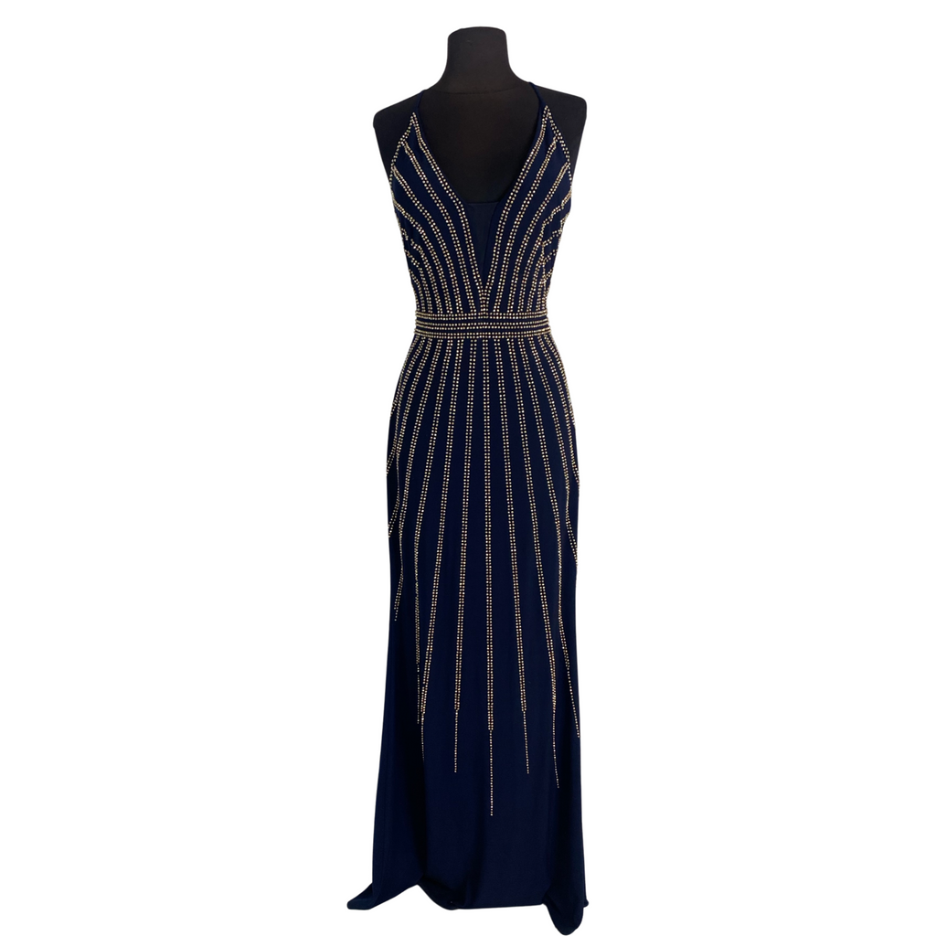 XSCAPE Long Gown Navy Size 8